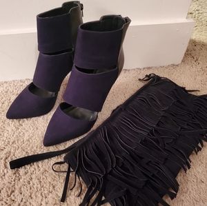 Cute faux suede cut-out heels!